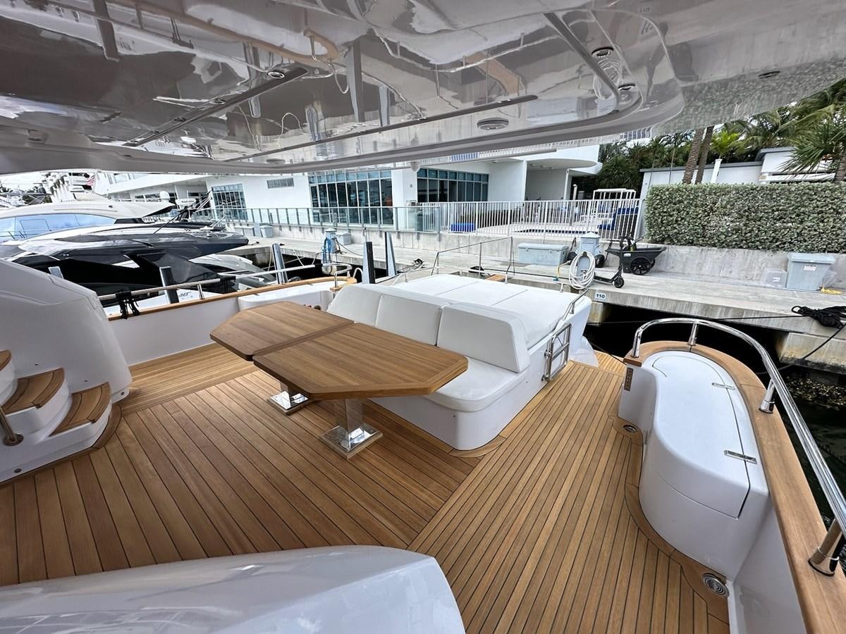 a room with a large window and a view of the water aboard AMER 94 Yacht for Sale