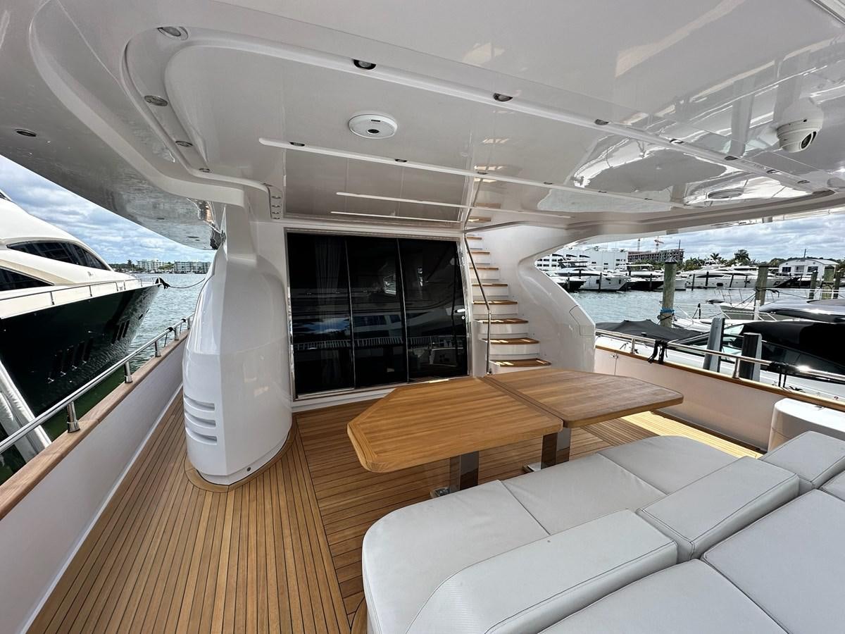 a room with a large window and a view of the water aboard AMER 94 Yacht for Sale