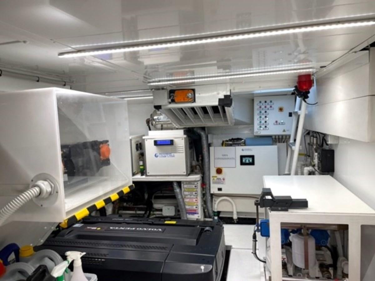 close-up of a machine aboard AMER 94 Yacht for Sale