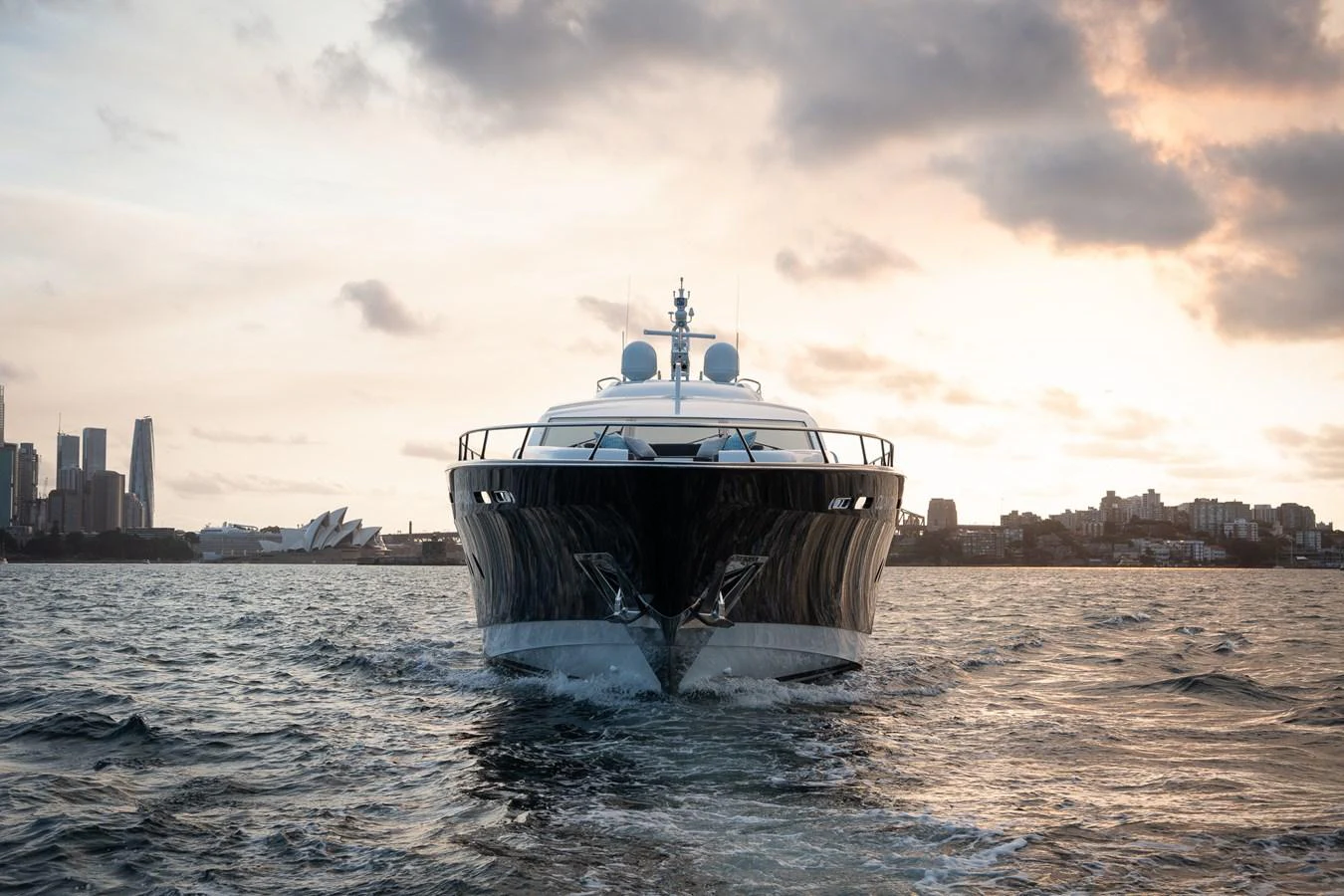 a boat in the water aboard QUANTUM Yacht for Sale