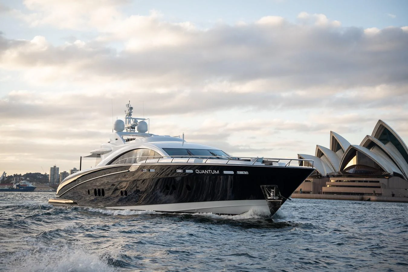 a boat on the water aboard QUANTUM Yacht for Sale