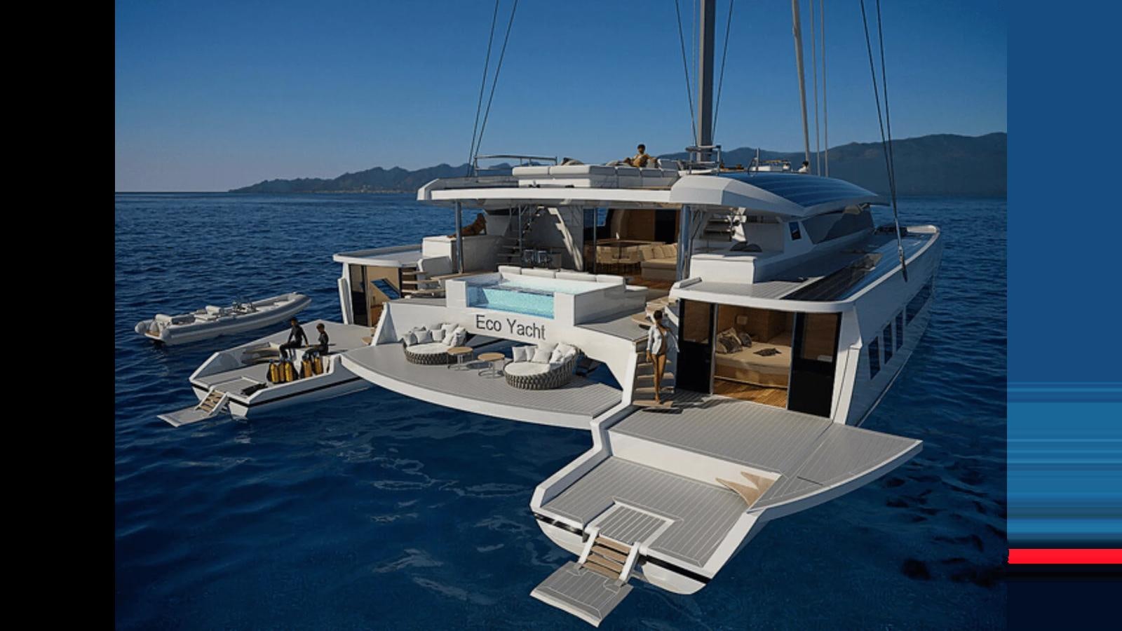 a boat on the water aboard ECO YACHT 115' Yacht for Sale