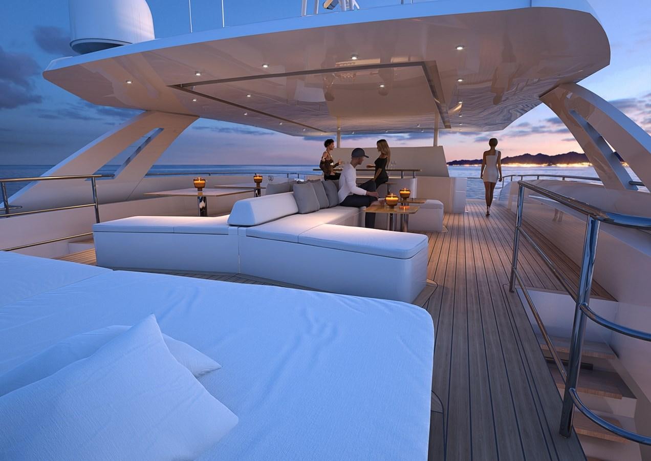 a group of people in a room aboard ECO  112 POWER Yacht for Sale