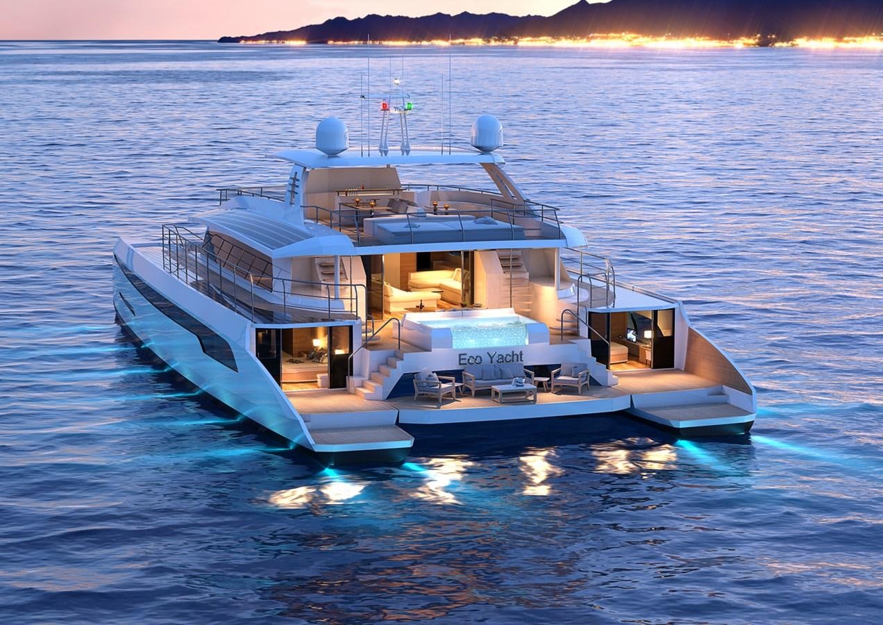 a boat on the water aboard ECO  112 POWER Yacht for Sale