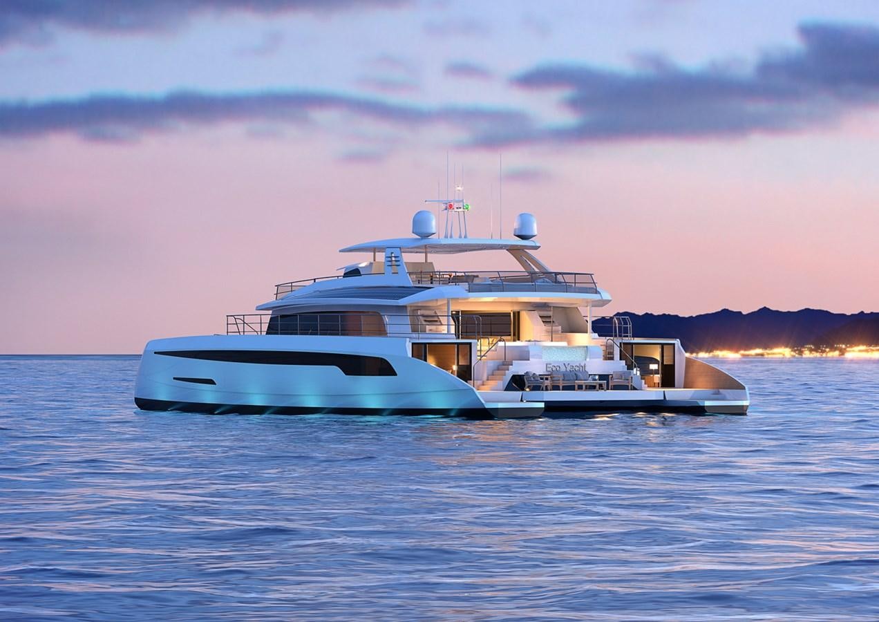 a boat in the water aboard ECO  112 POWER Yacht for Sale