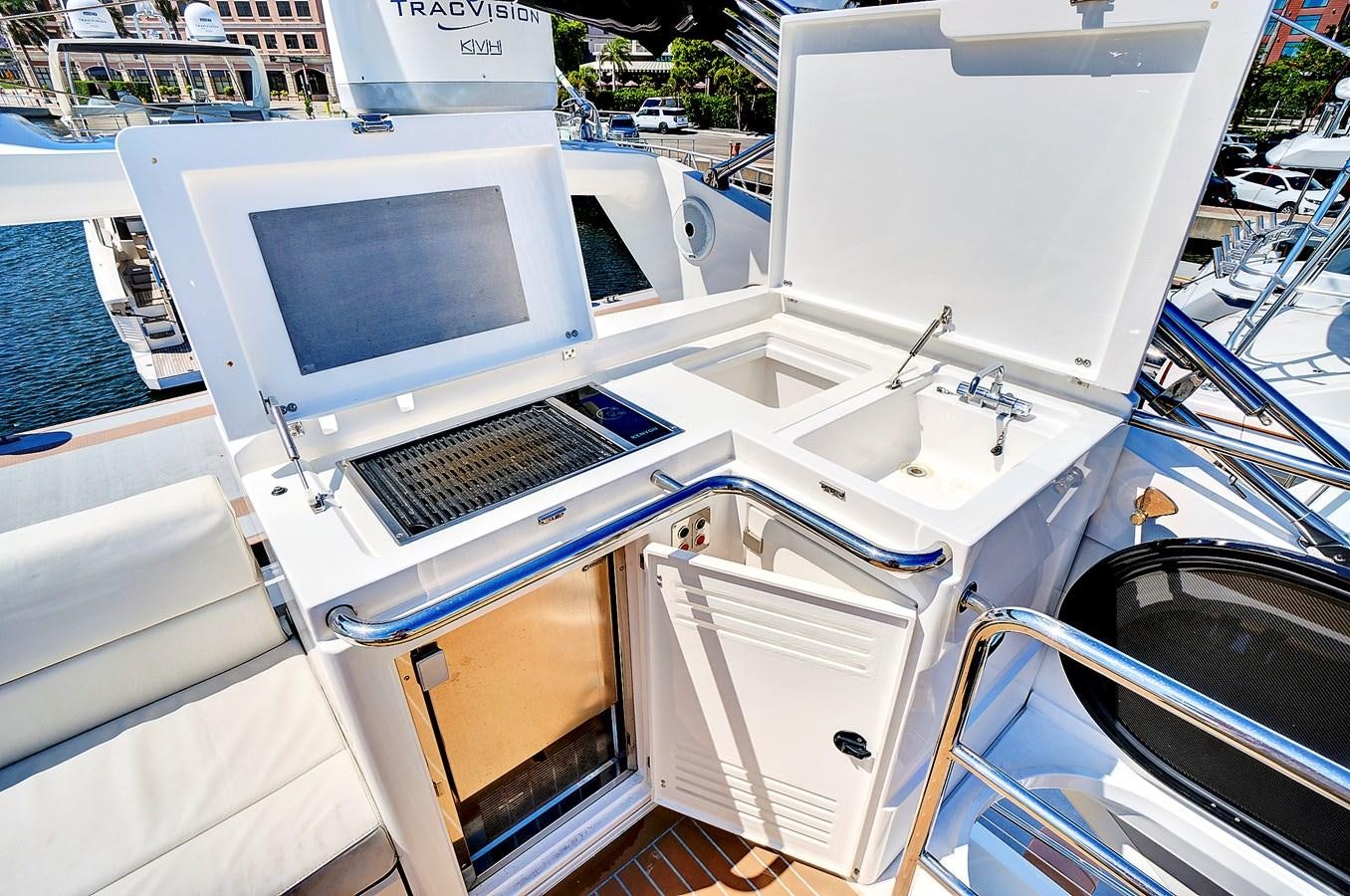 a boat with a laptop on it aboard ONCE AROUND Yacht for Sale