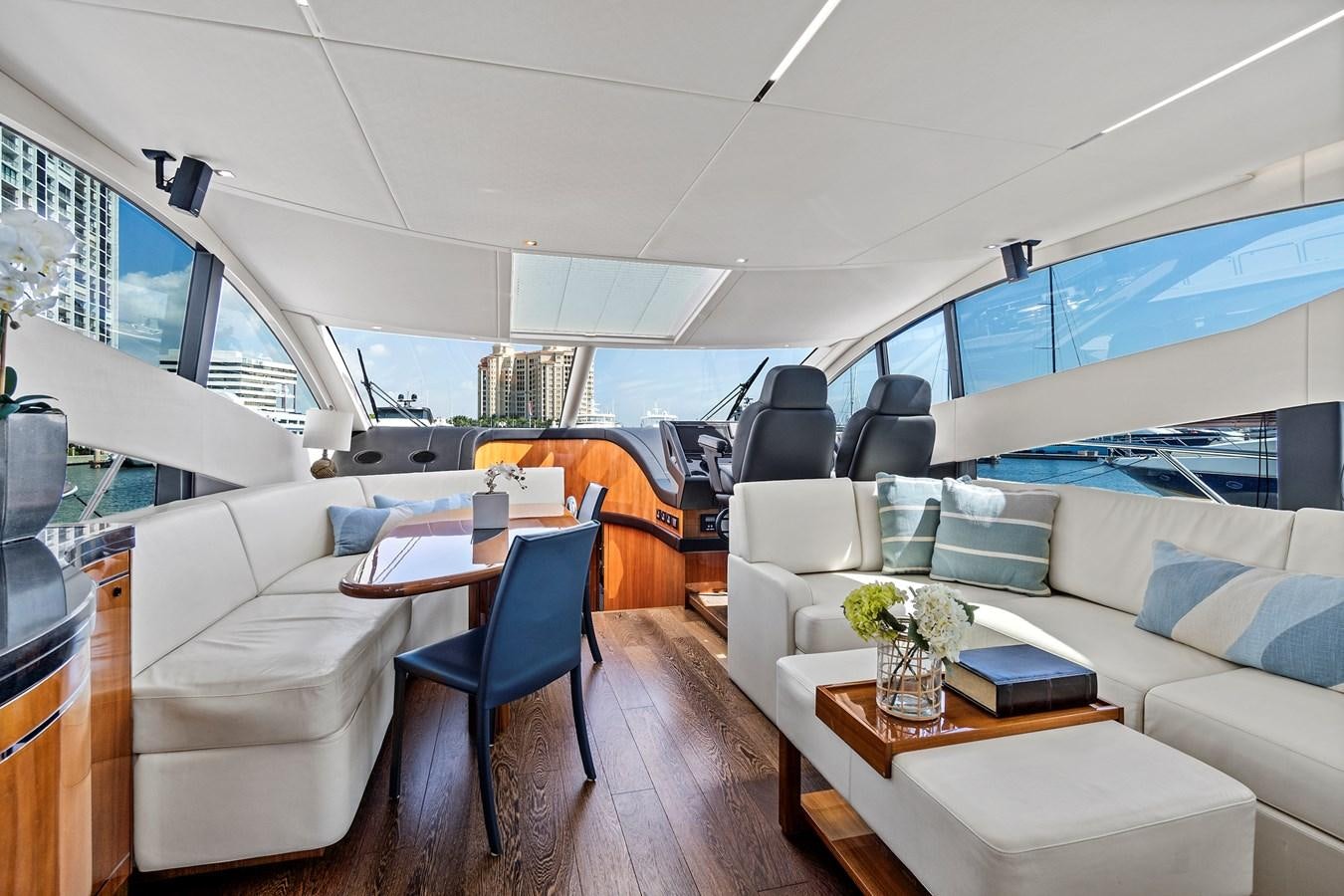 inside of a car aboard ONCE AROUND Yacht for Sale