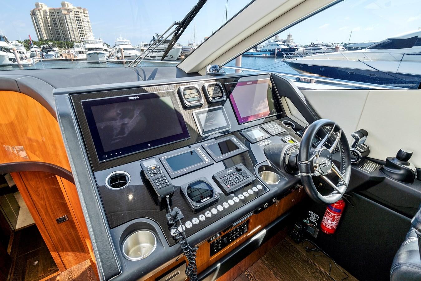 the inside of a car aboard ONCE AROUND Yacht for Sale