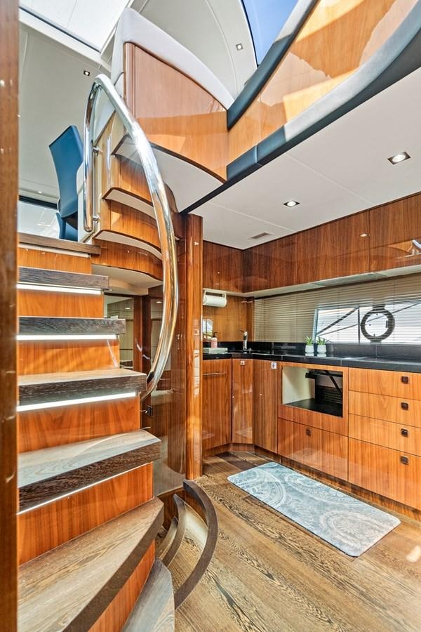 a modern looking kitchen aboard ONCE AROUND Yacht for Sale