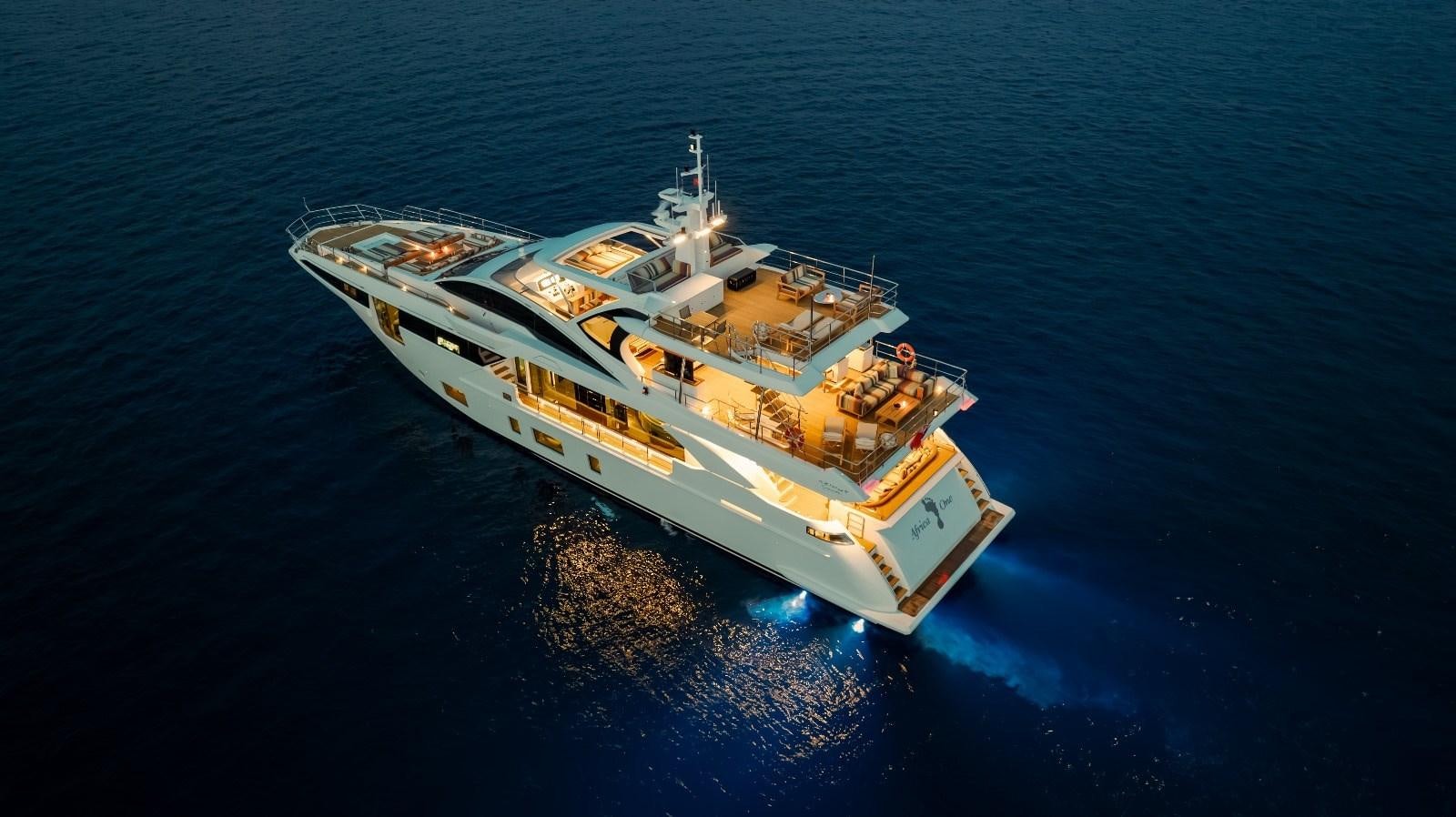 a high angle view of a ship aboard AFRICA ONE Yacht for Sale