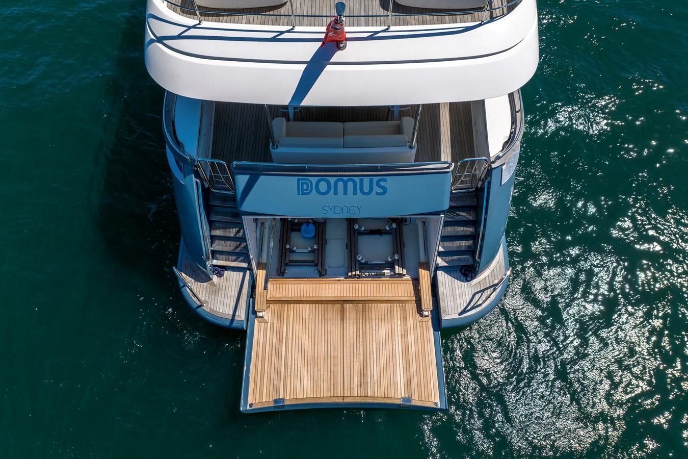 a boat on the water aboard DOMUS Yacht for Sale