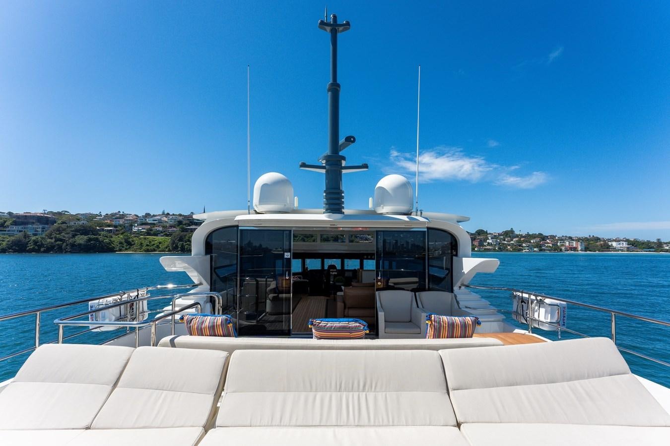 a boat on the water aboard DOMUS Yacht for Sale