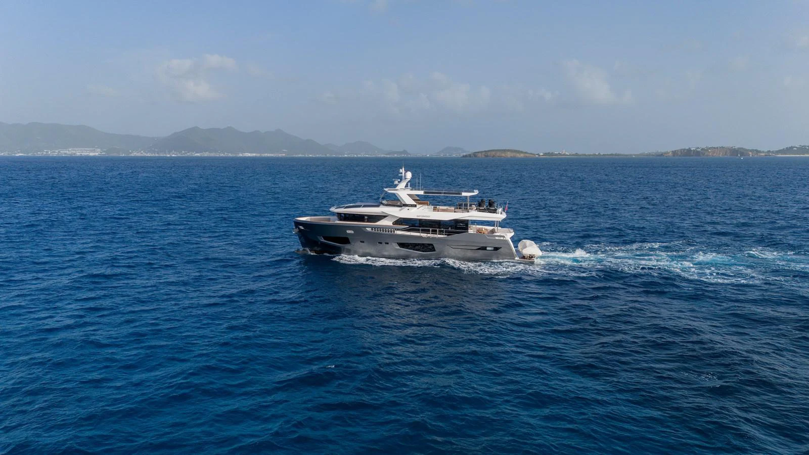 a boat on the water aboard EXIT STRATEGY Yacht for Sale