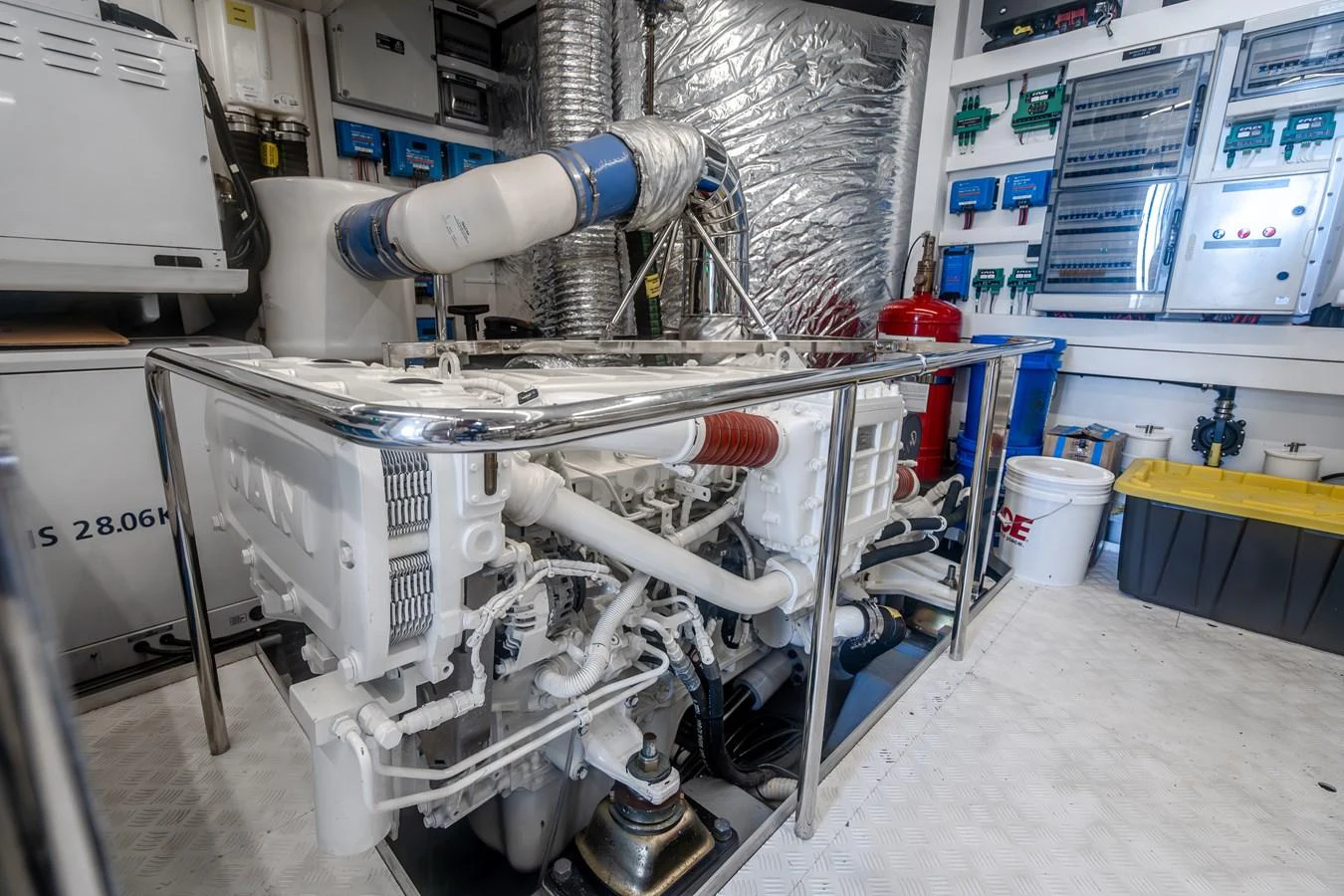 a machine in a room aboard EXIT STRATEGY Yacht for Sale