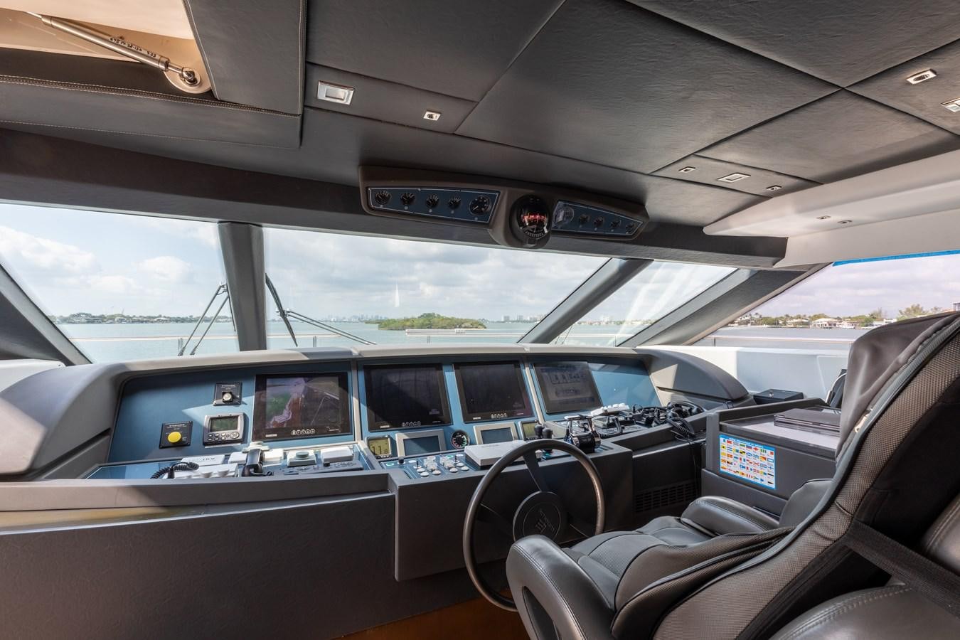 inside of a car aboard WHITE PEARL Yacht for Sale