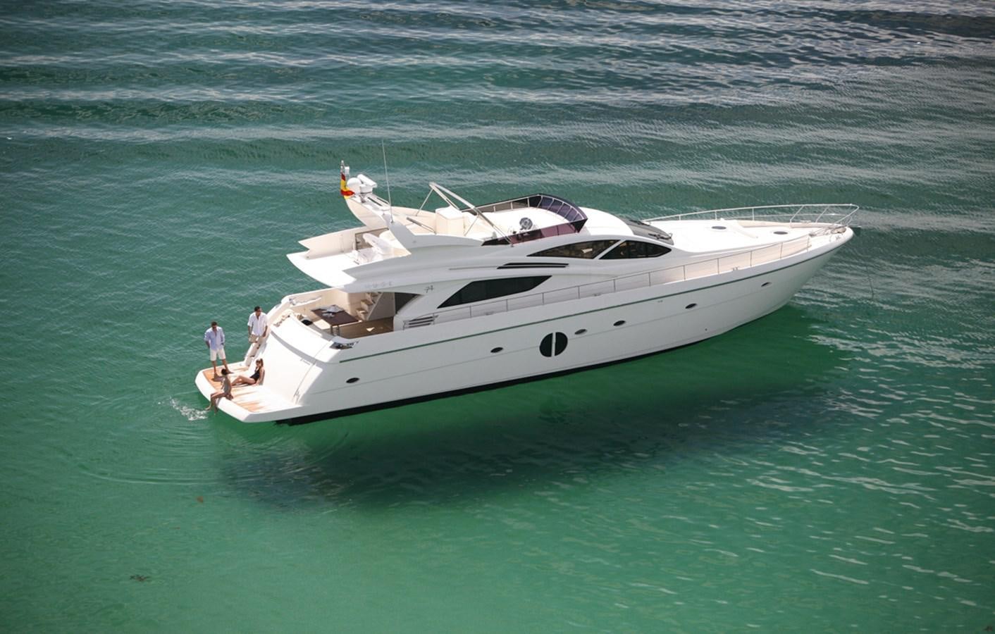 a white boat in the water aboard RODMAN 74 MUSE Yacht for Sale