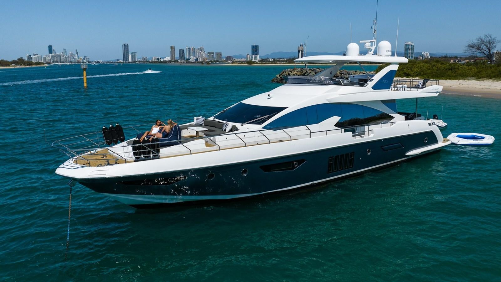 a boat on the water aboard SOLACE Yacht for Sale