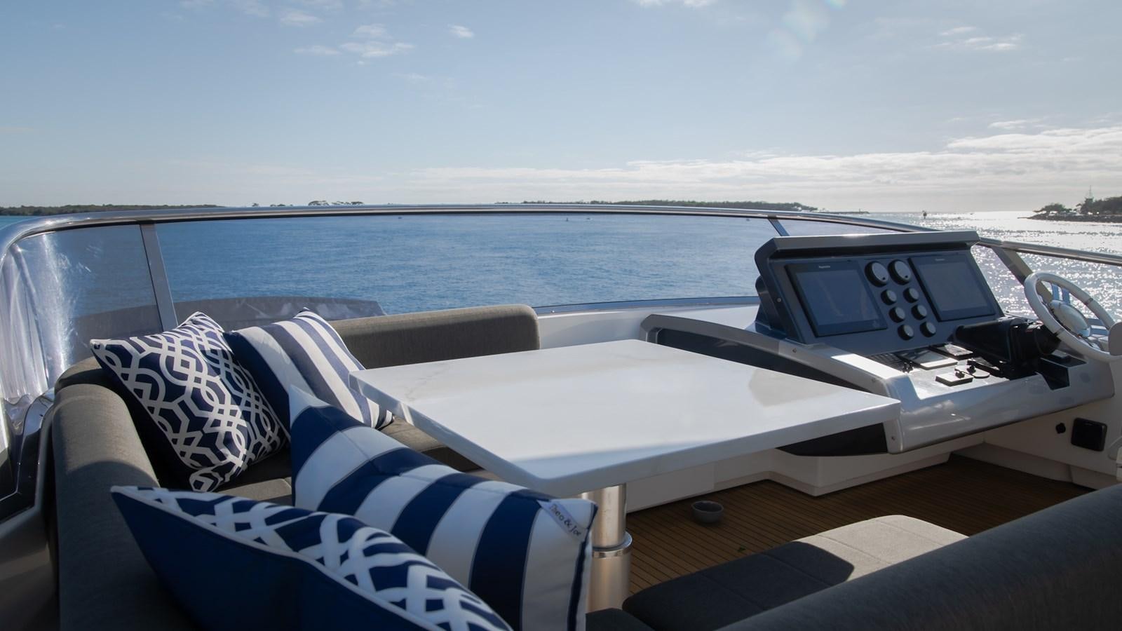 a boat with a seat belt aboard SOLACE Yacht for Sale
