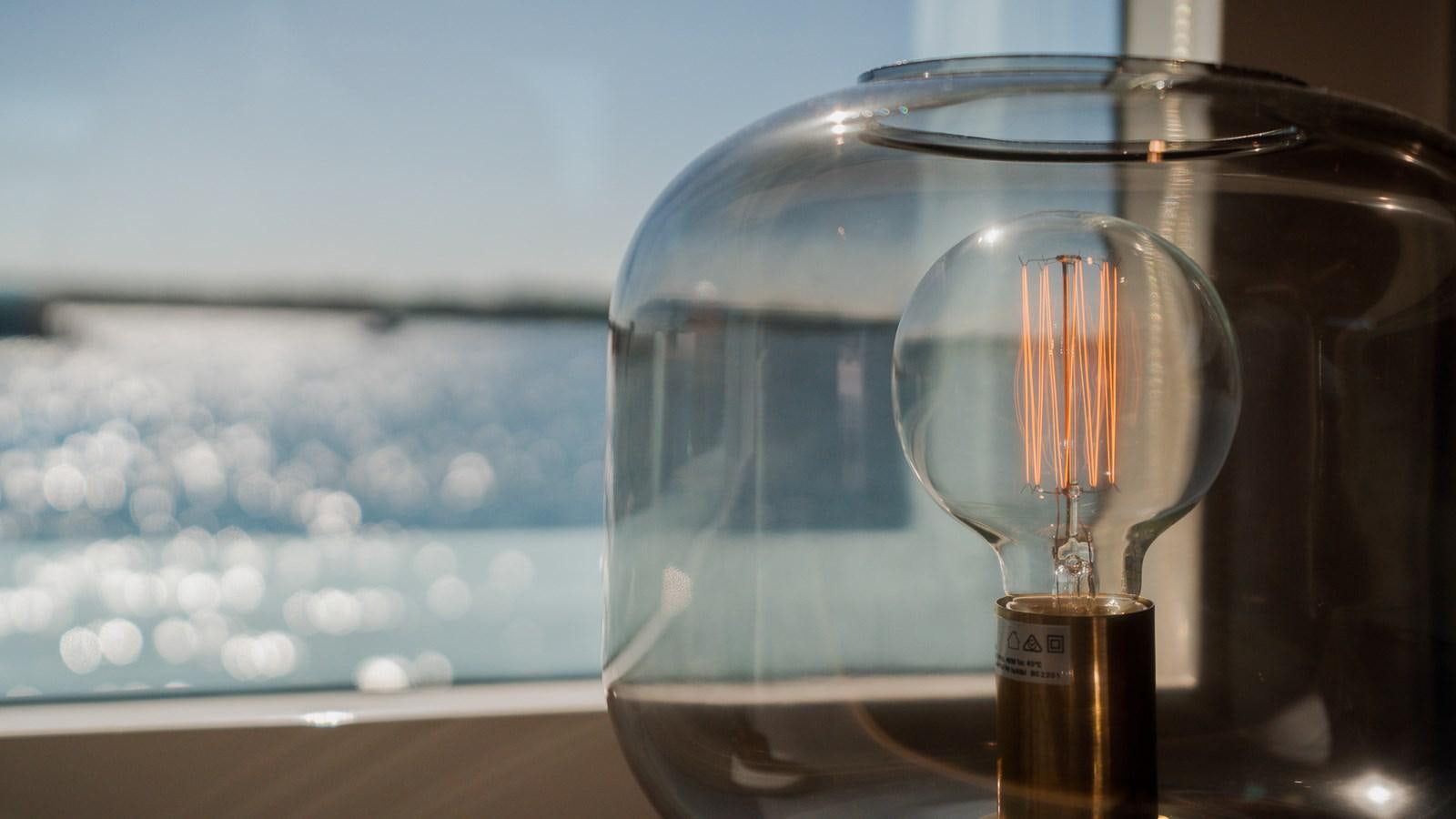 a glass of liquid aboard OHANA Yacht for Sale