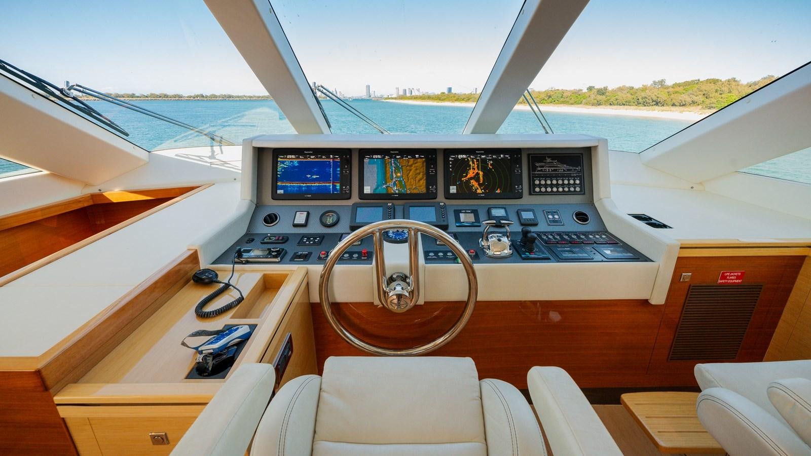 inside of a plane aboard OHANA Yacht for Sale