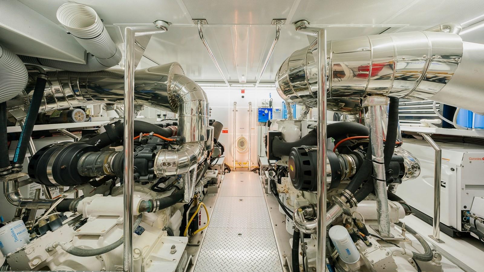 a large white machine aboard OHANA Yacht for Sale