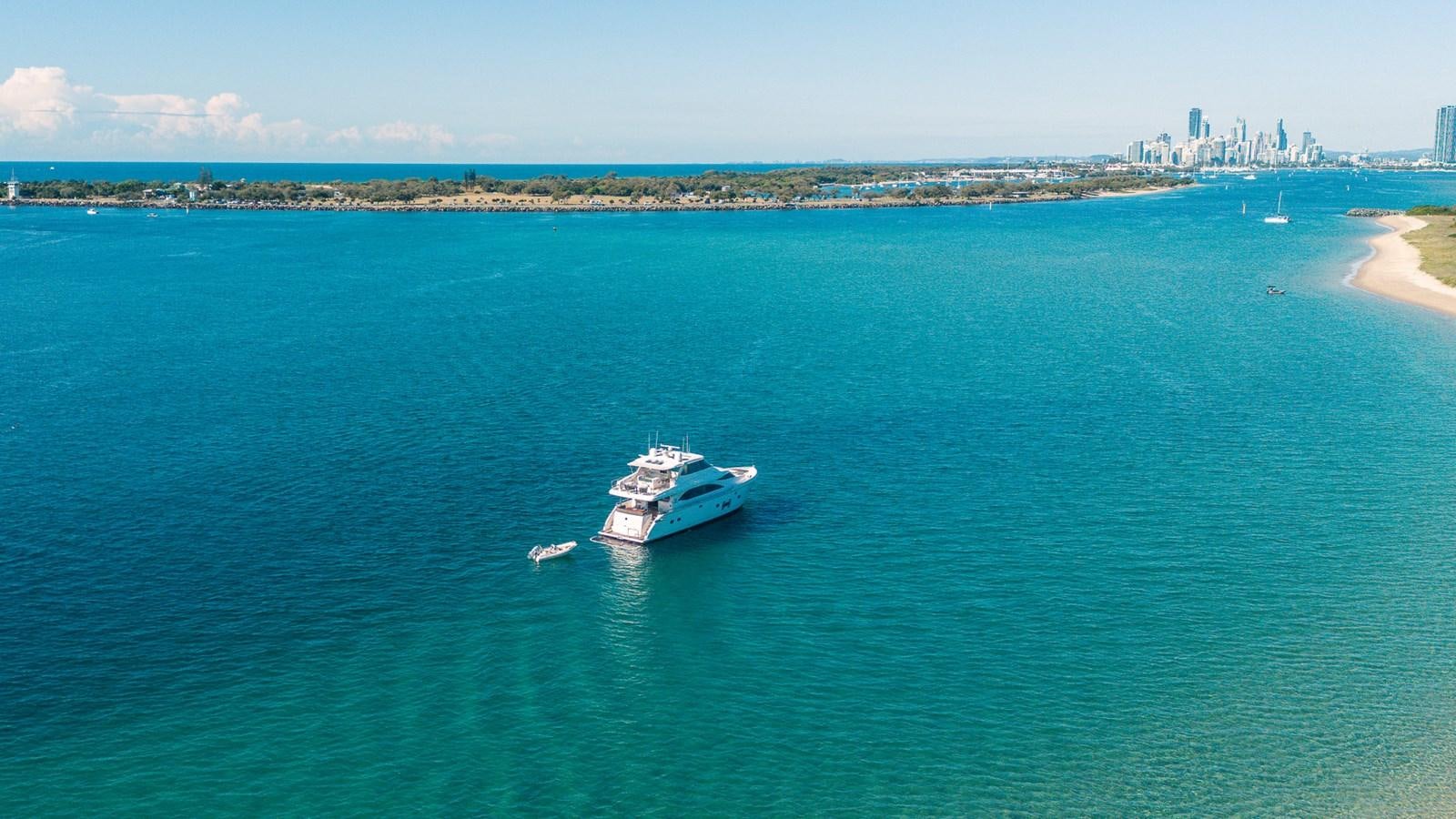 a boat in the water aboard OHANA Yacht for Sale