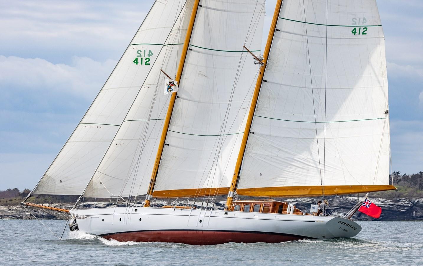 a sailboat on the water aboard HERMITAGE Yacht for Sale