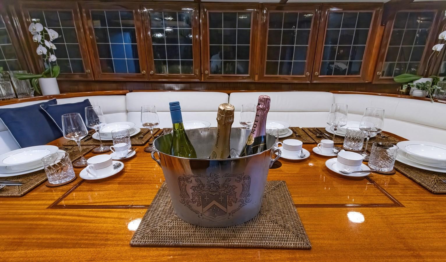 a bowl of food on a table aboard HERMITAGE Yacht for Sale