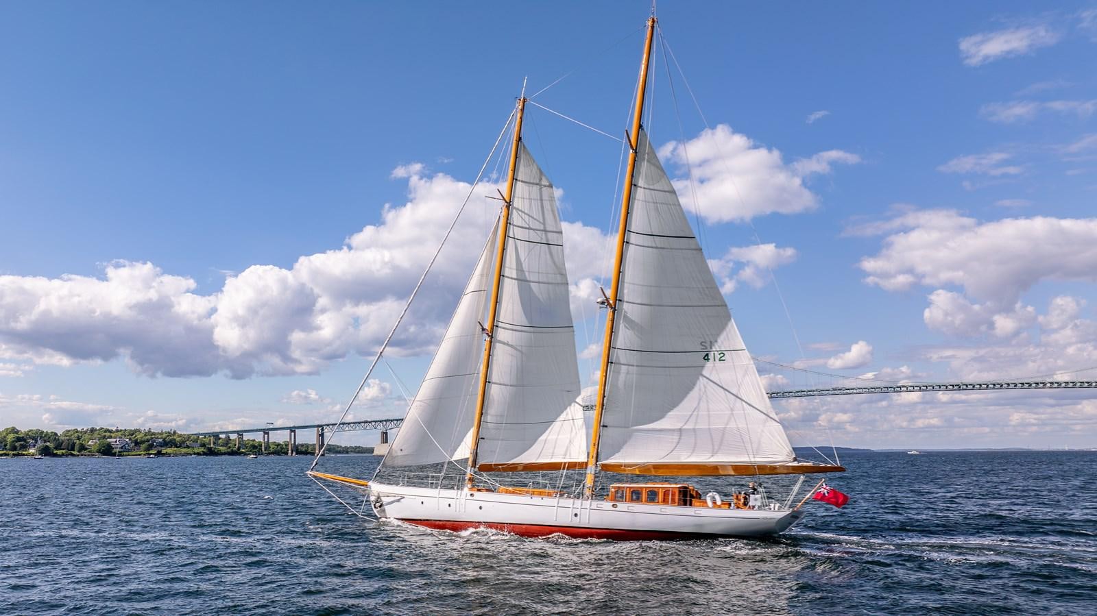 a sailboat on the water aboard HERMITAGE Yacht for Sale