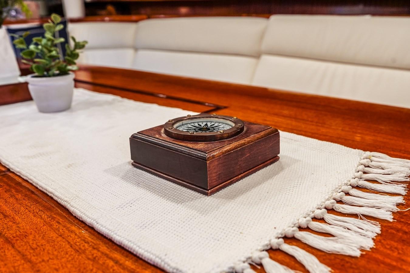 a watch on a table aboard HERMITAGE Yacht for Sale