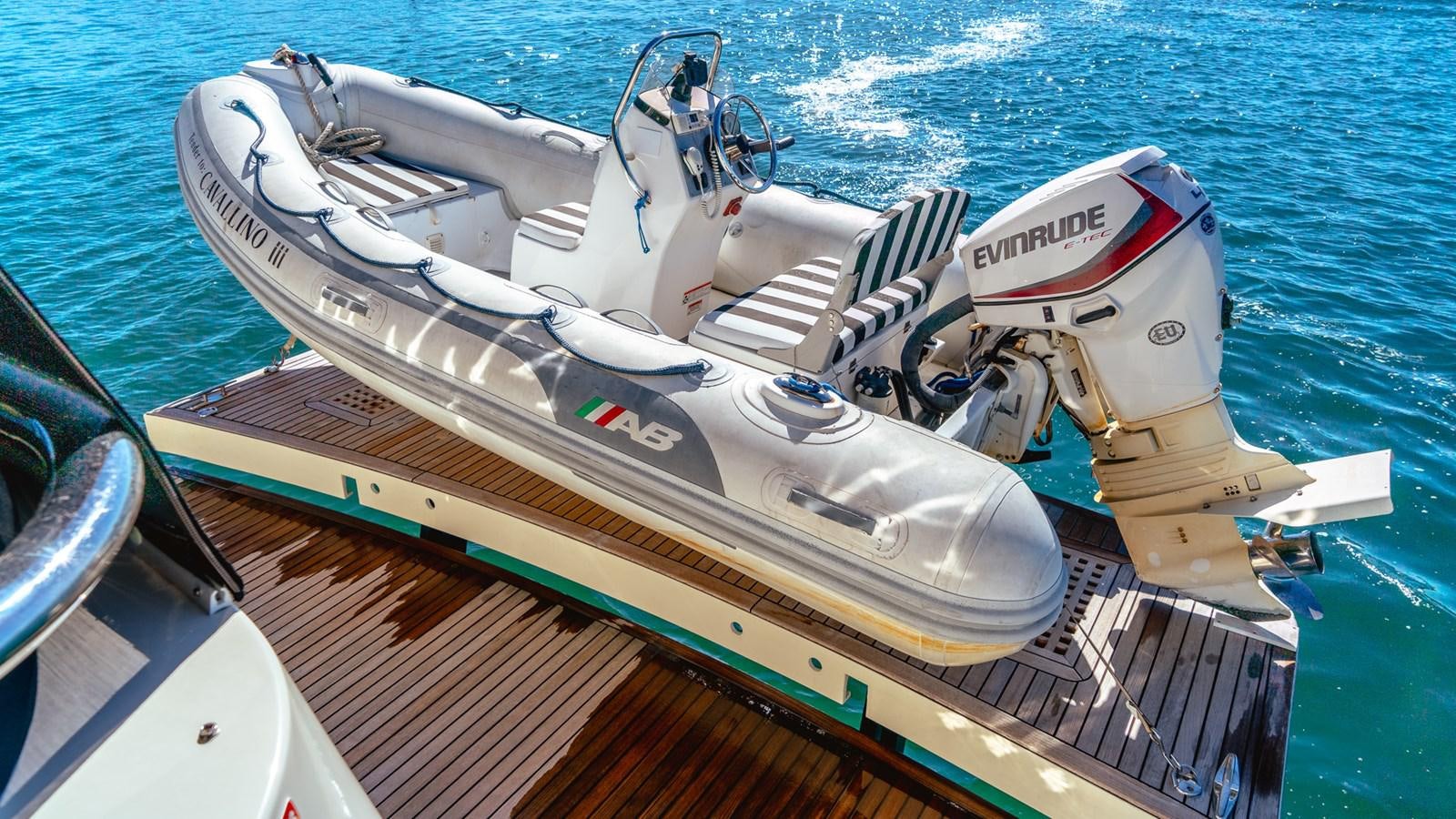 a boat on the water aboard CAVALLINO III Yacht for Sale