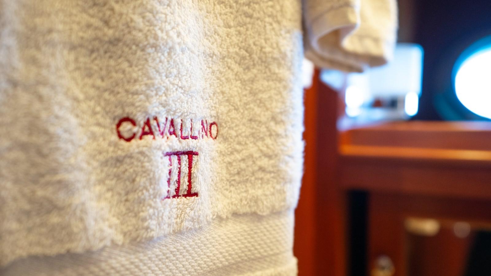 a person wearing a hat aboard CAVALLINO III Yacht for Sale