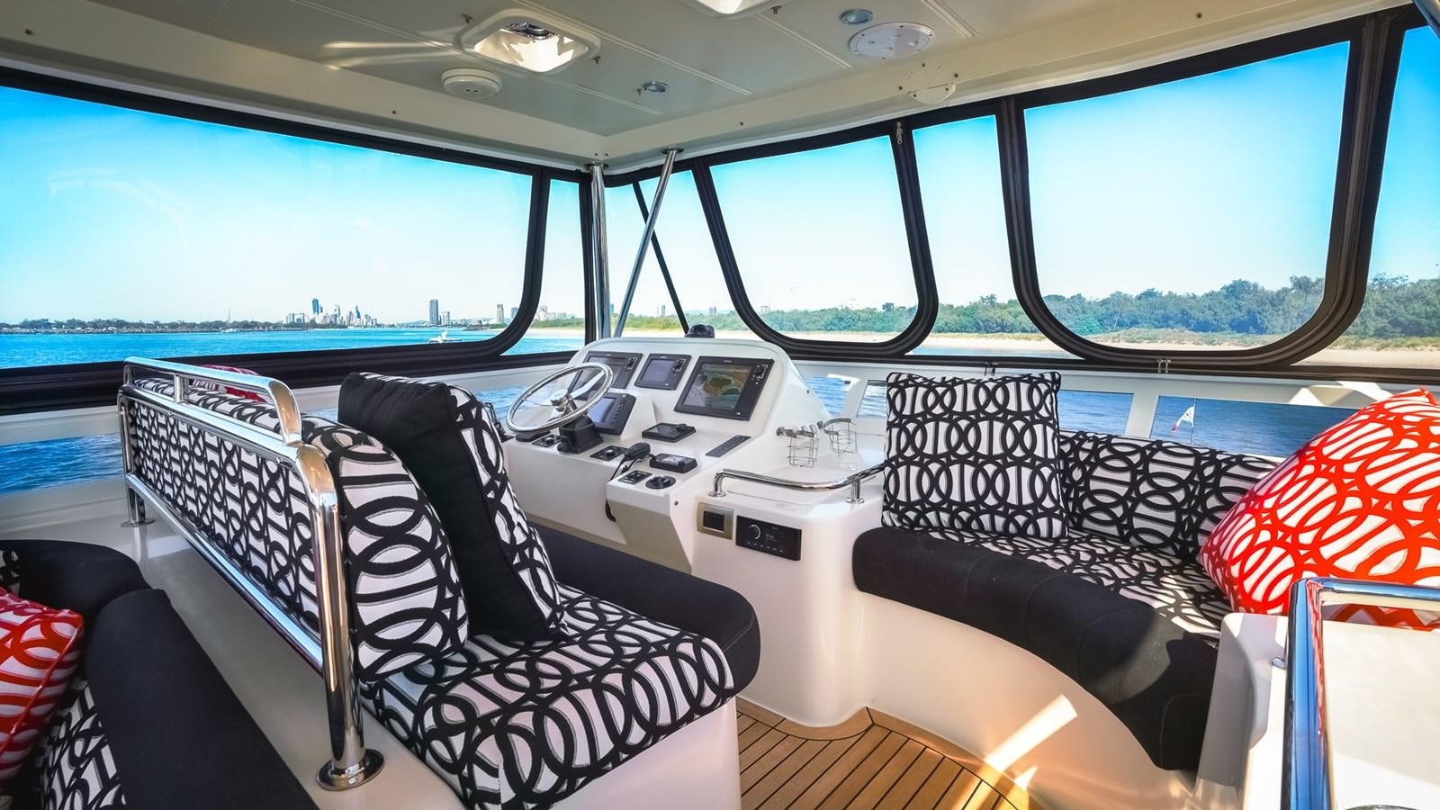 inside of a car aboard CAVALLINO III Yacht for Sale