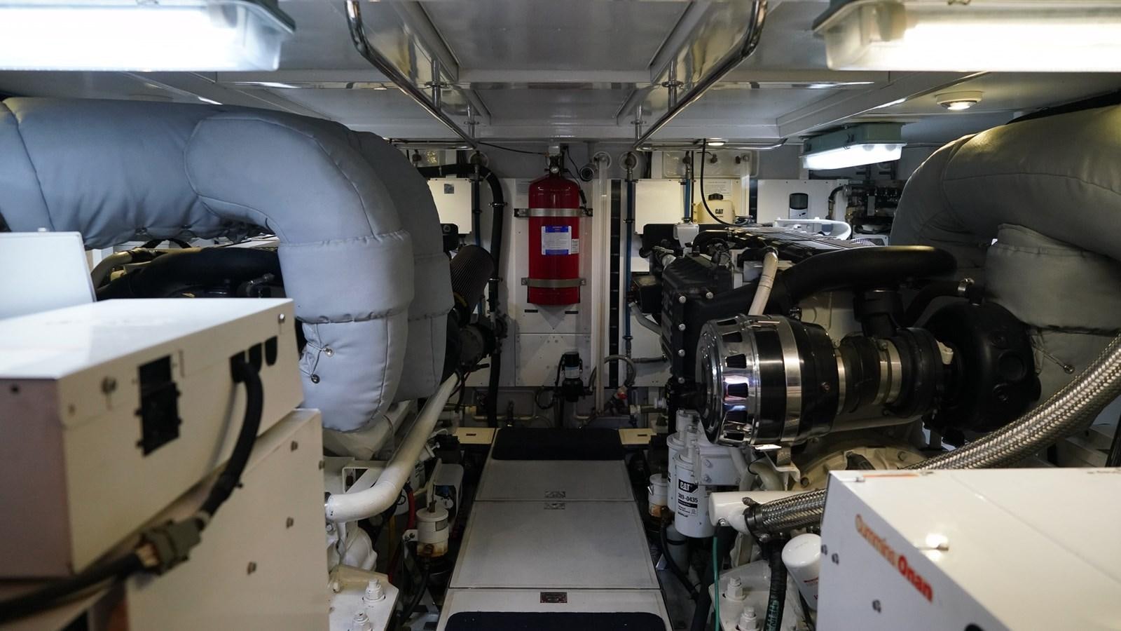 a large machine with a large piece of equipment in it aboard CAVALLINO III Yacht for Sale