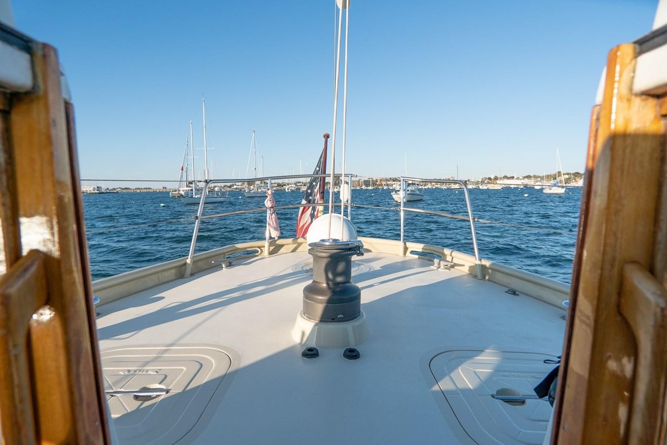 a person standing on a boat aboard PIAFFE Yacht for Sale