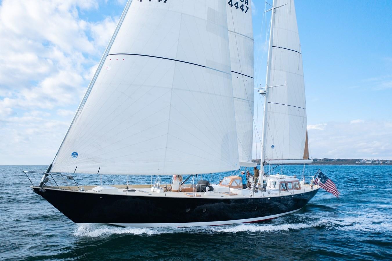 a sailboat on the water aboard PIAFFE Yacht for Sale