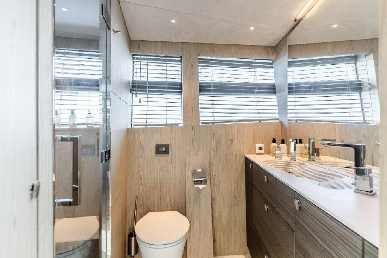a bathroom with a sink and a toilet aboard ST. BARTH Yacht for Sale