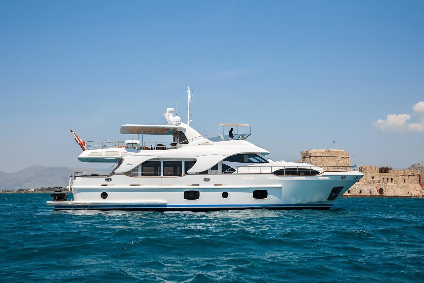 a boat in the water aboard REBECCA V Yacht for Sale