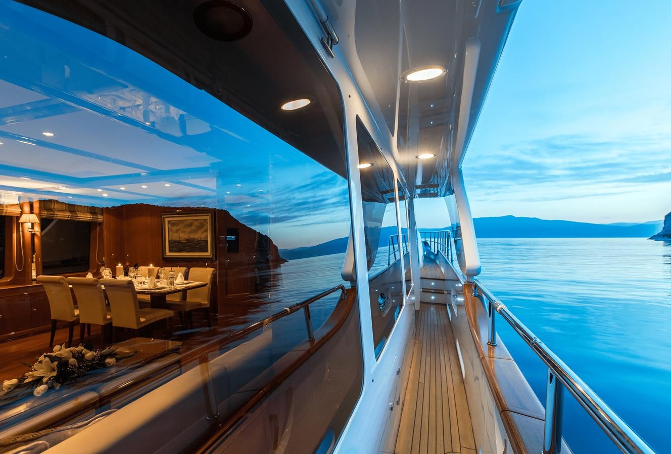 a boat on the water aboard REBECCA V Yacht for Sale