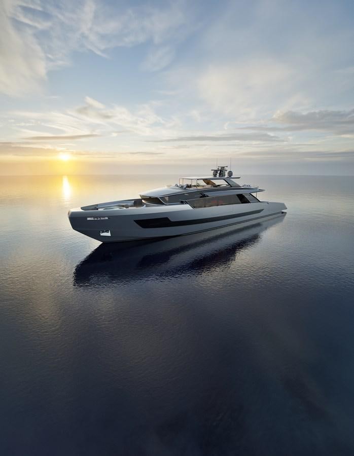 a boat on the water aboard ISA VIPER 120 Yacht for Sale