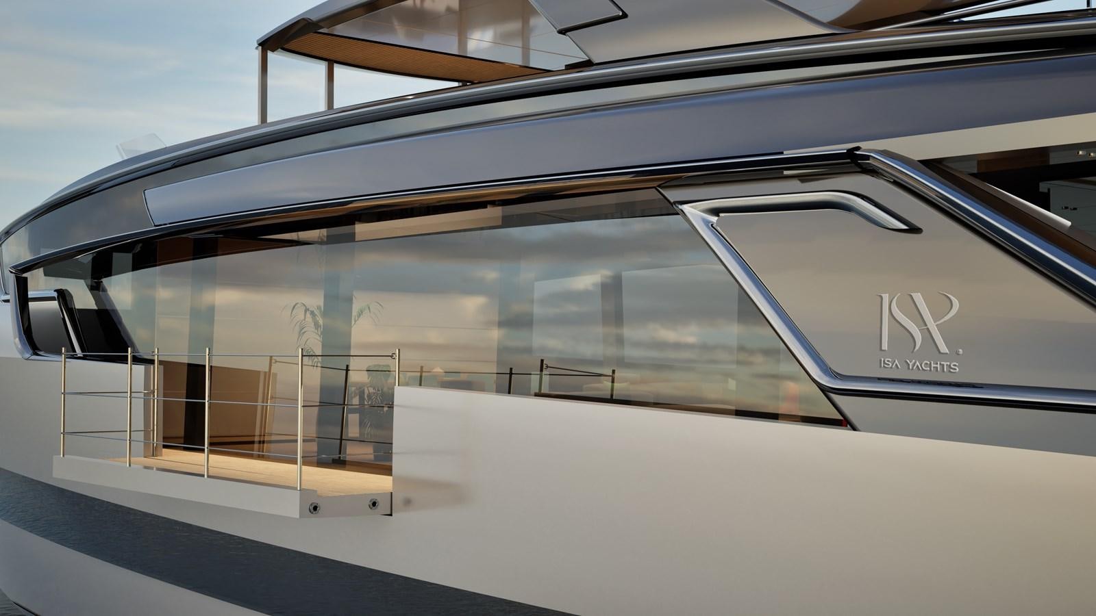 a close-up of a car aboard ISA VIPER 120 Yacht for Sale