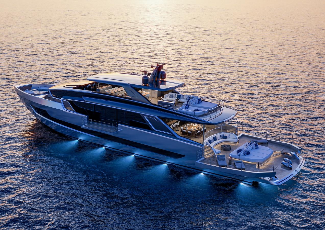 a couple of boats in the water aboard ISA VIPER 120 Yacht for Sale