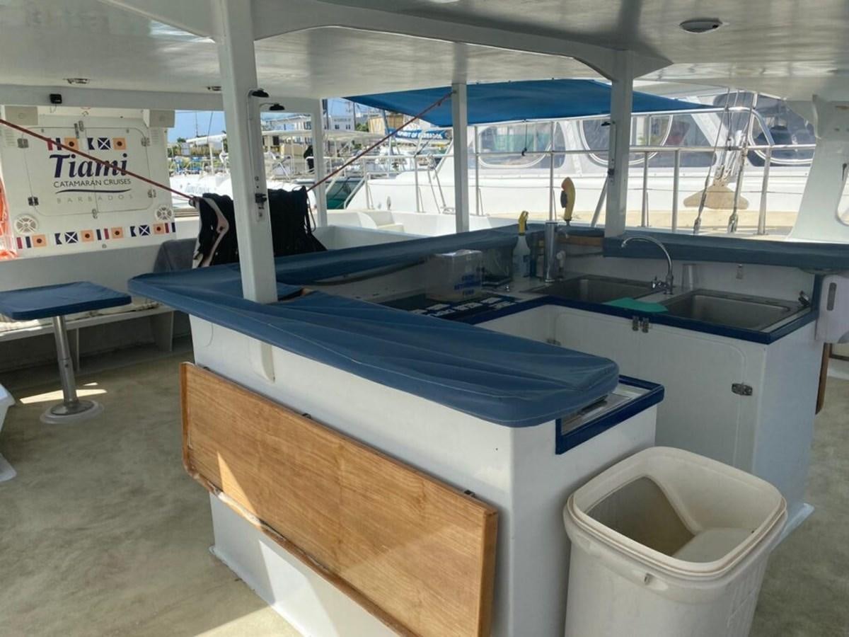 a large pool table in a room aboard 1996 GOLD COAST GC 70 Yacht for Sale