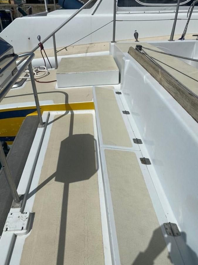 a close-up of a white shelf aboard 1996 GOLD COAST GC 70 Yacht for Sale