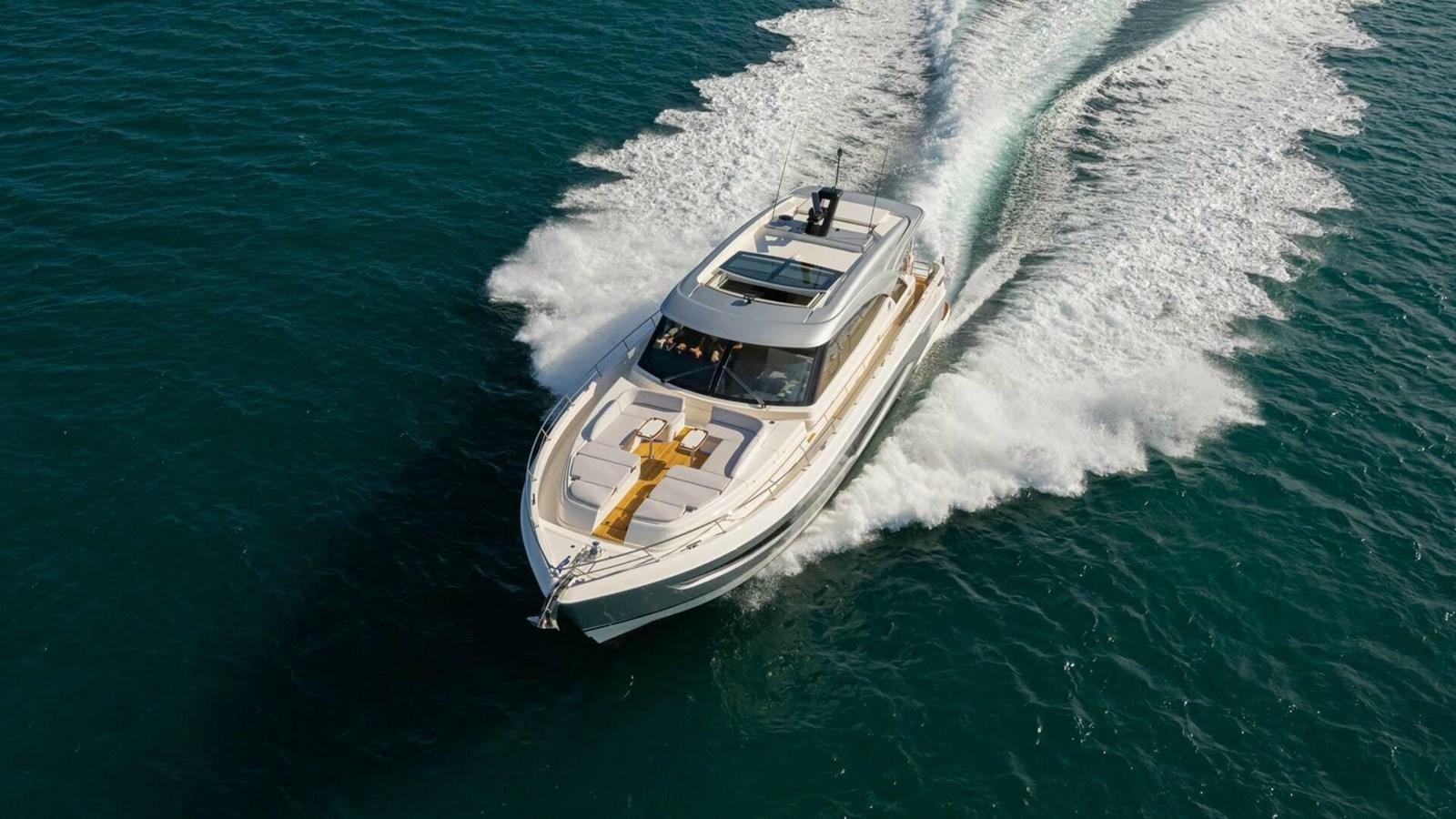 a boat on the water aboard 6800 SPORT  PLATINUM Yacht for Sale