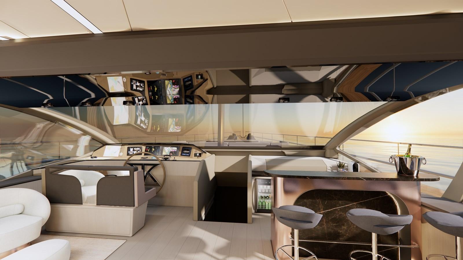 a room with chairs and tables aboard BOA KINGDOM Yacht for Sale