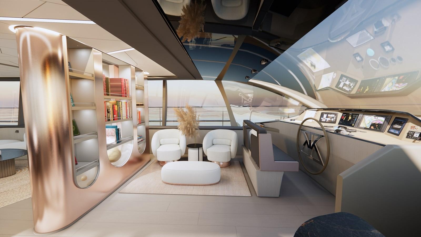 inside of a vehicle aboard BOA KINGDOM Yacht for Sale