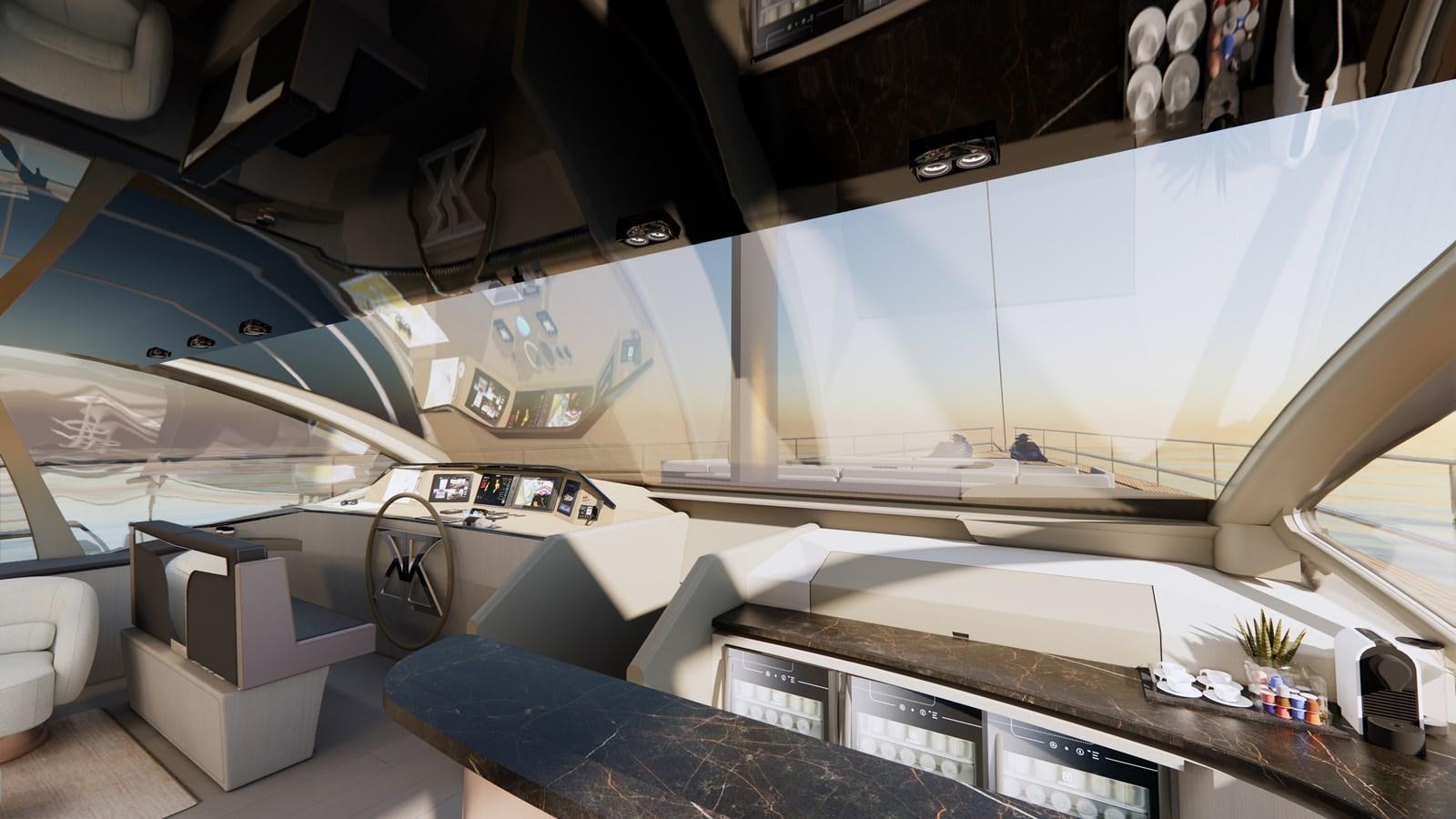 a room with a large white table and chairs aboard BOA KINGDOM Yacht for Sale