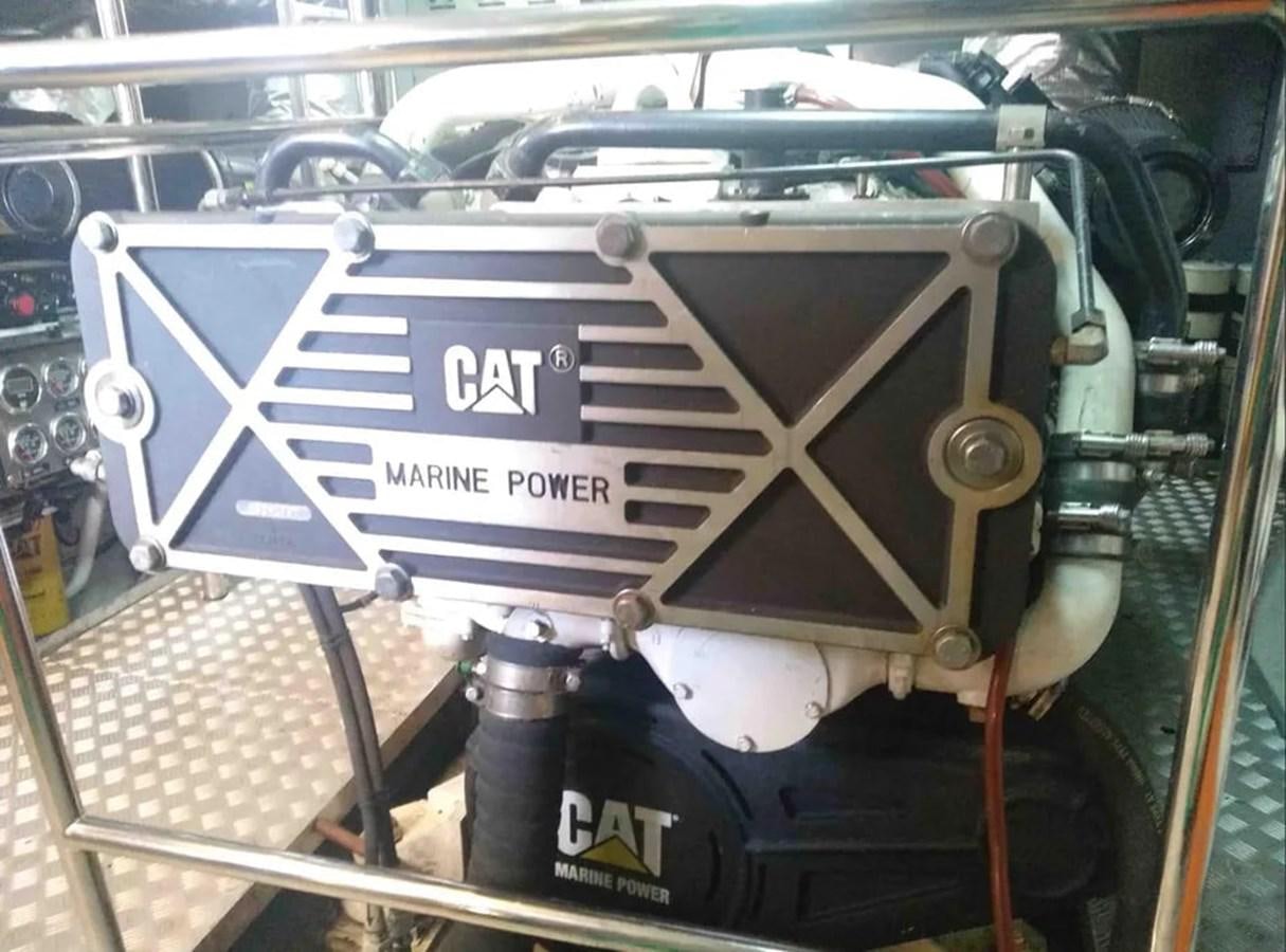 a machine with a large piece of metal aboard AURORA Yacht for Sale