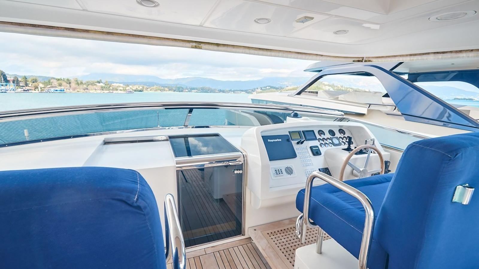the inside of a car aboard SUNRAY II Yacht for Sale